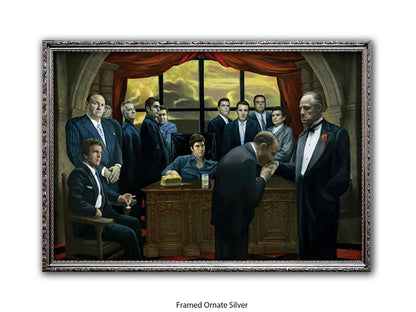 Gangster Legends Poster - Scarface, The Godfather, Goodfellas & Sopranos Mafia Movie Characters Art