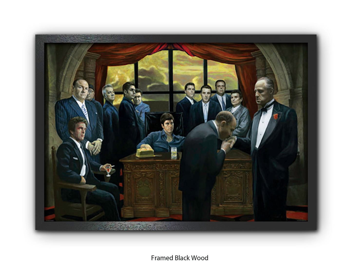 Gangster Legends Poster - Scarface, The Godfather, Goodfellas & Sopranos Mafia Movie Characters Art