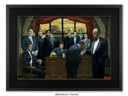 Gangster Legends Poster - Scarface, The Godfather, Goodfellas & Sopranos Mafia Movie Characters Art