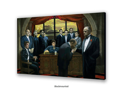 Gangster Legends Poster - Scarface, The Godfather, Goodfellas & Sopranos Mafia Movie Characters Art