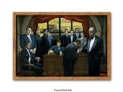 Gangster Legends Poster - Scarface, The Godfather, Goodfellas & Sopranos Mafia Movie Characters Art