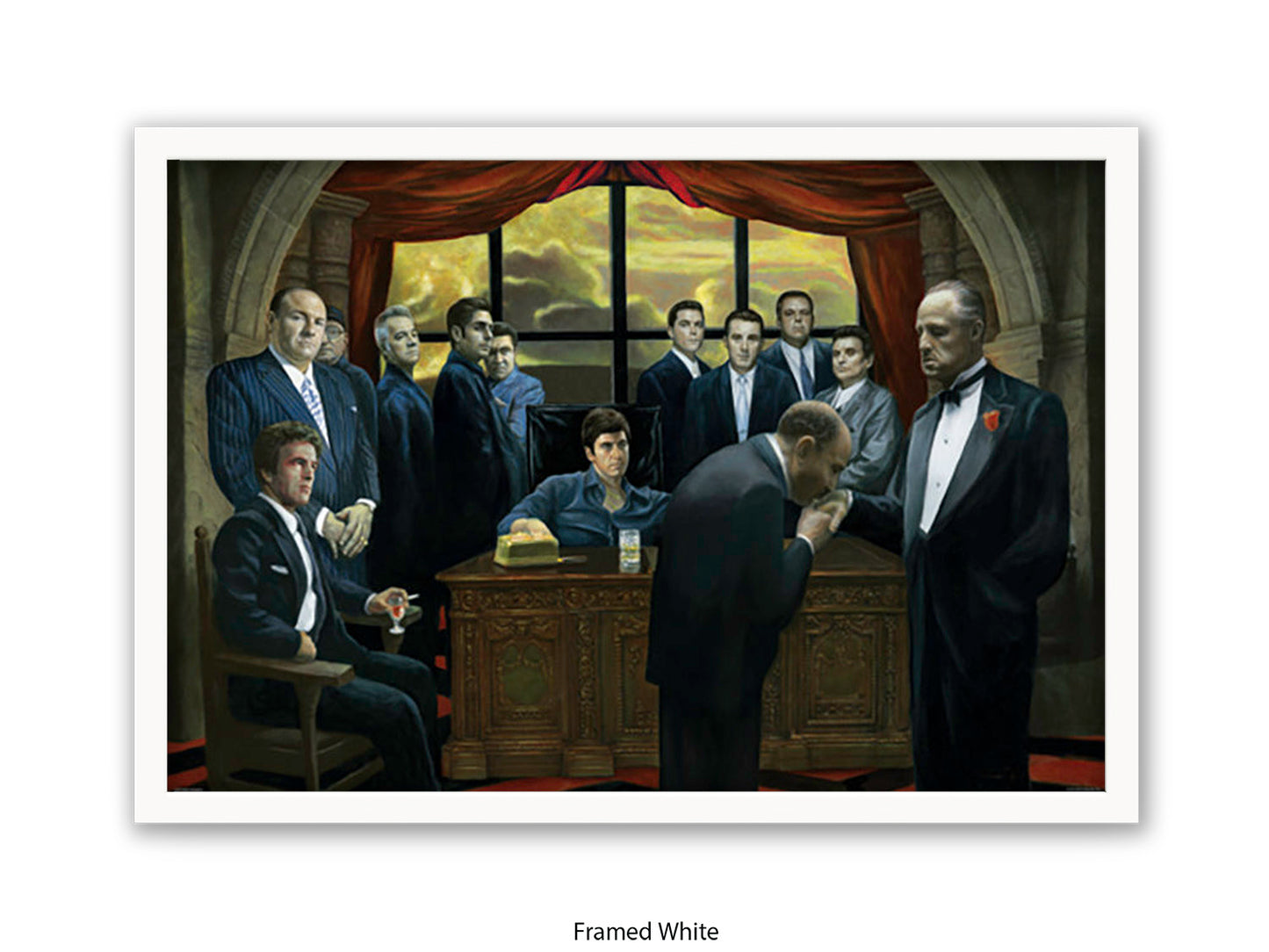 Gangster Legends Poster - Scarface, The Godfather, Goodfellas & Sopranos Mafia Movie Characters Art