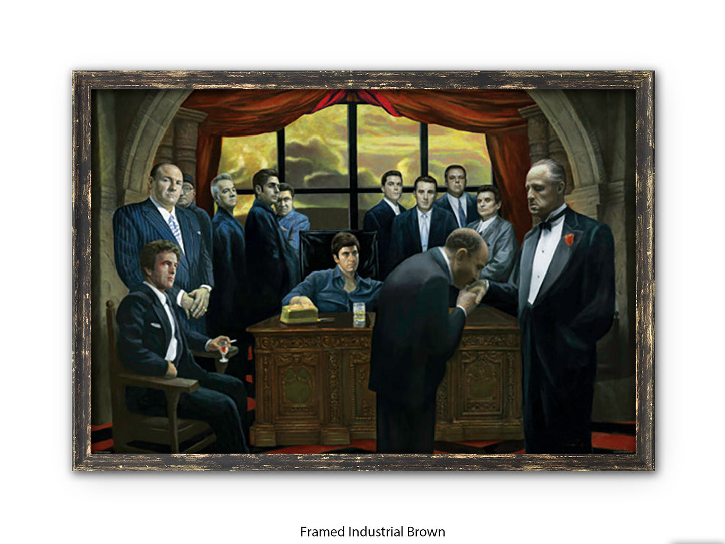 Gangster Legends Poster - Scarface, The Godfather, Goodfellas & Sopranos Mafia Movie Characters Art