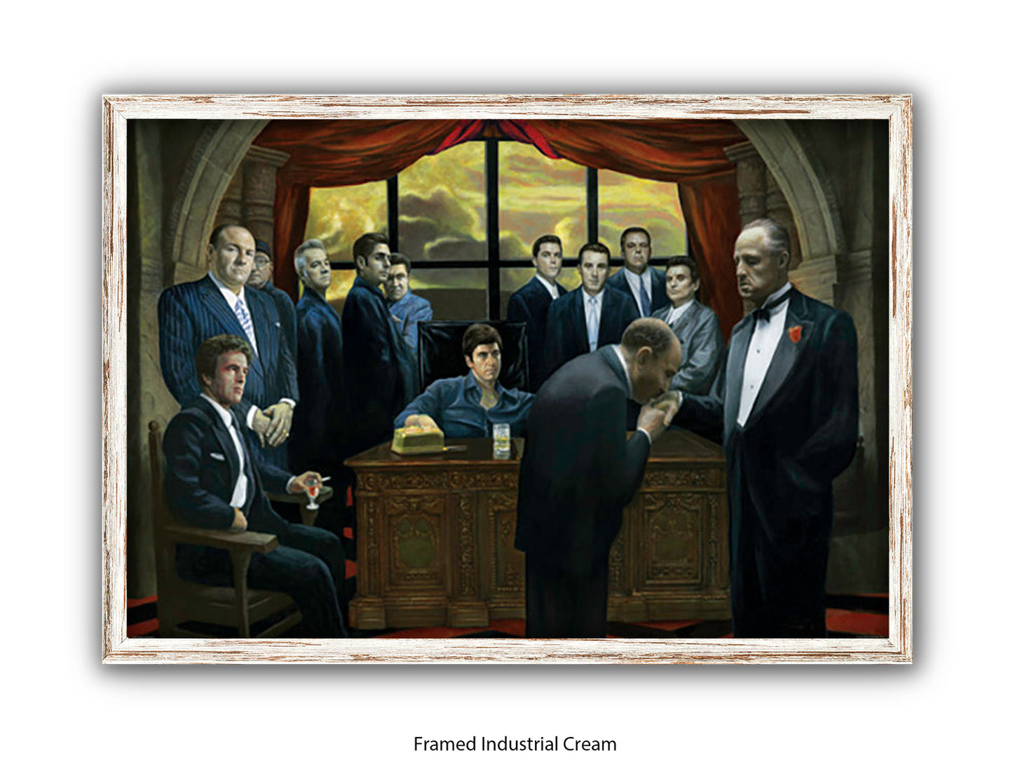 Gangster Legends Poster - Scarface, The Godfather, Goodfellas & Sopranos Mafia Movie Characters Art
