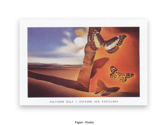 Paysage Aux Papillons - Salvador Dali Poster