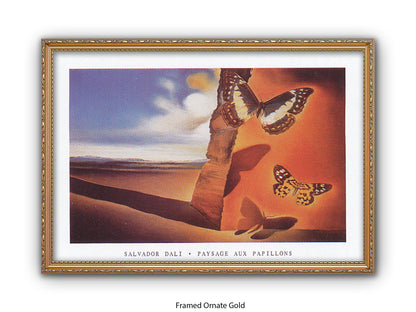 Paysage Aux Papillons - Salvador Dali Poster