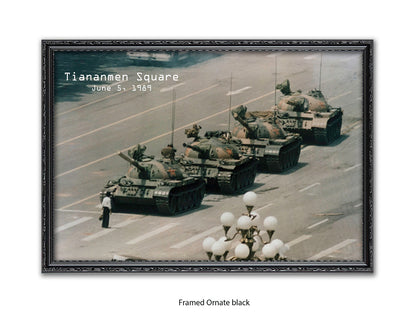 Tiananmen Square June 5, 1989 – Tank Man Iconic Historical Photo Poster Print