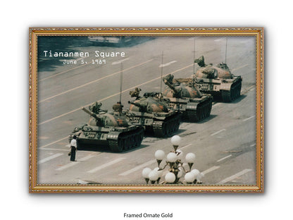 Tiananmen Square June 5, 1989 – Tank Man Iconic Historical Photo Poster Print