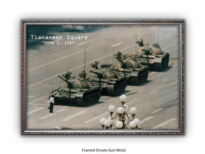 Tiananmen Square June 5, 1989 – Tank Man Iconic Historical Photo Poster Print