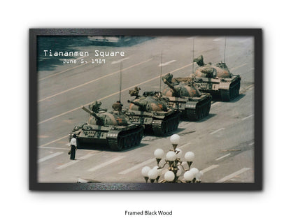 Tiananmen Square June 5, 1989 – Tank Man Iconic Historical Photo Poster Print