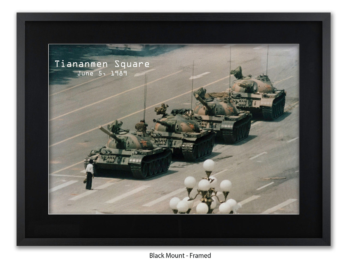 Tiananmen Square June 5, 1989 – Tank Man Iconic Historical Photo Poster Print
