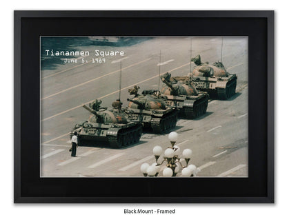 Tiananmen Square June 5, 1989 – Tank Man Iconic Historical Photo Poster Print