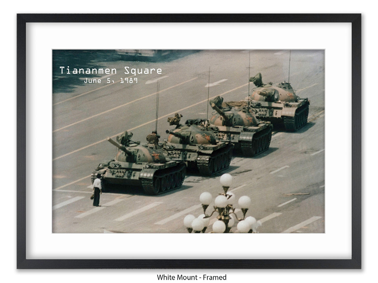 Tiananmen Square June 5, 1989 – Tank Man Iconic Historical Photo Poster Print