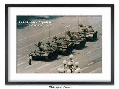 Tiananmen Square June 5, 1989 – Tank Man Iconic Historical Photo Poster Print