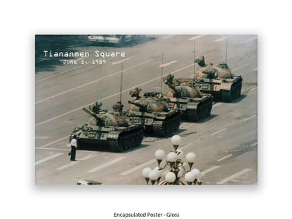 Tiananmen Square June 5, 1989 – Tank Man Iconic Historical Photo Poster Print