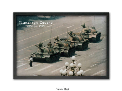 Tiananmen Square June 5, 1989 – Tank Man Iconic Historical Photo Poster Print