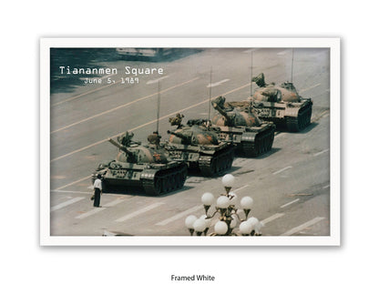 Tiananmen Square June 5, 1989 – Tank Man Iconic Historical Photo Poster Print