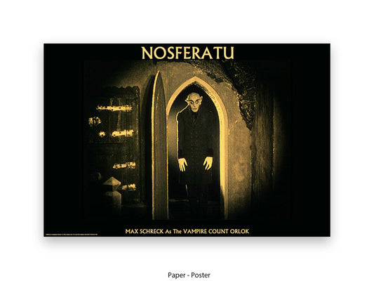 Nosferatu Poster Ð Max Schreck as Vampire Count Orlok Classic 1922 Silent Horror Film Art Print