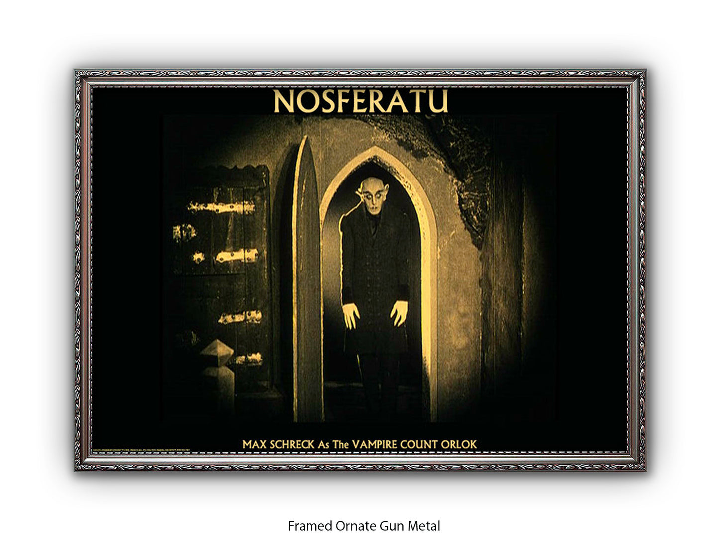 Nosferatu Poster Ð Max Schreck as Vampire Count Orlok Classic 1922 Silent Horror Film Art Print