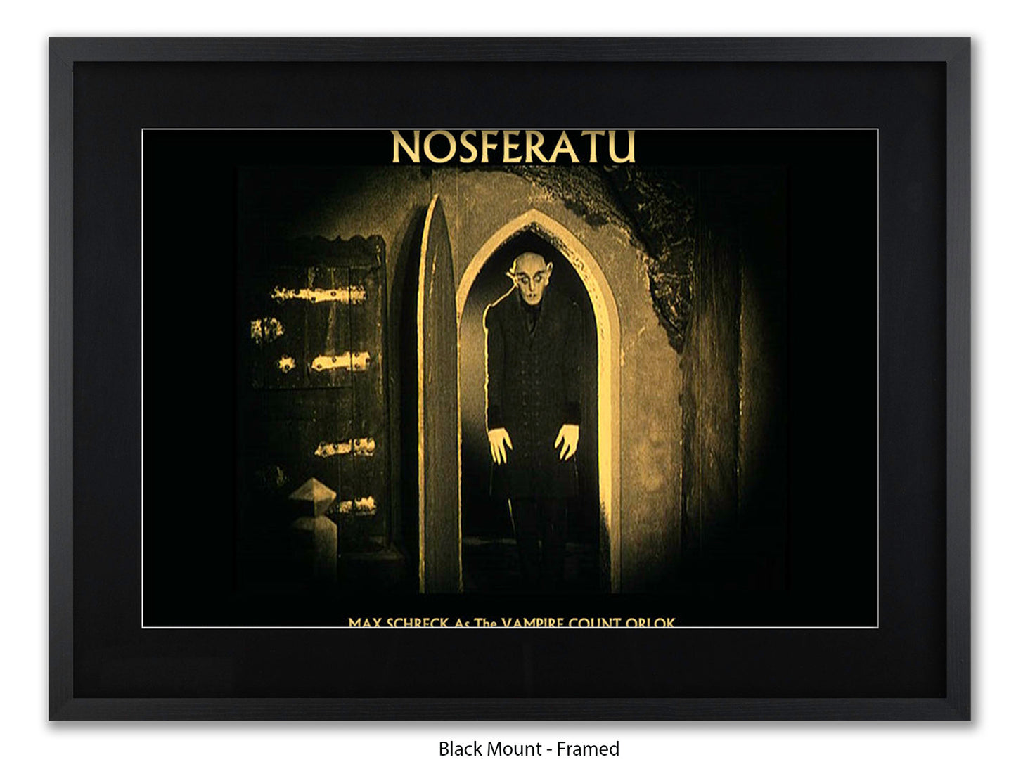 Nosferatu Poster Ð Max Schreck as Vampire Count Orlok Classic 1922 Silent Horror Film Art Print