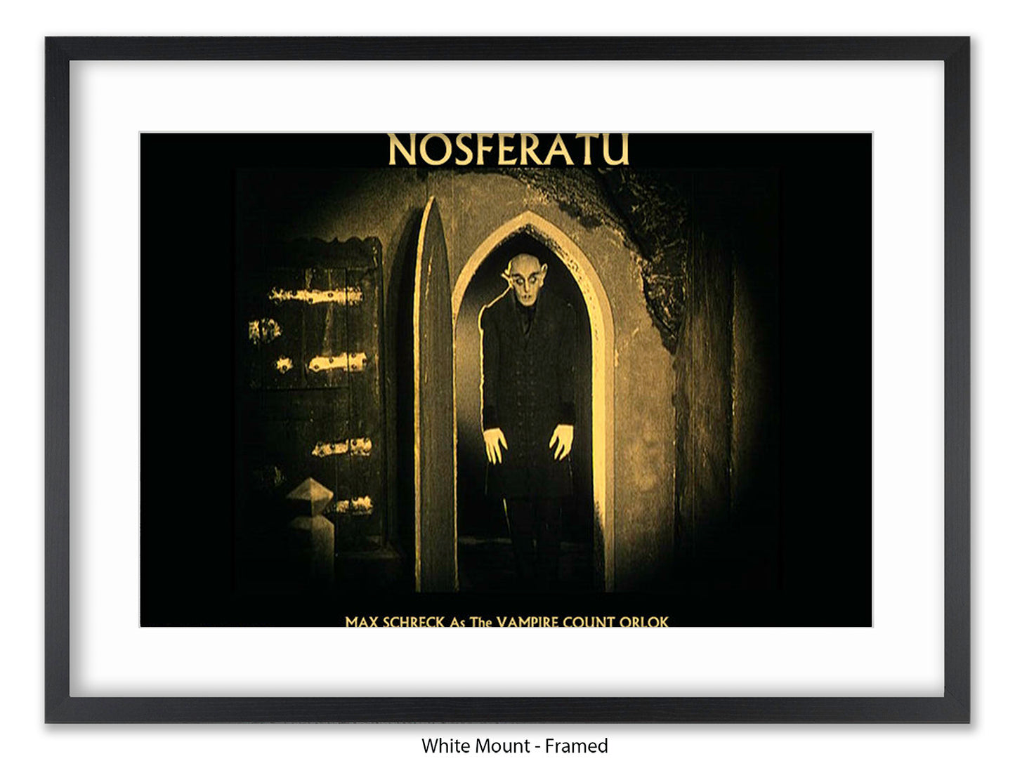 Nosferatu Poster Ð Max Schreck as Vampire Count Orlok Classic 1922 Silent Horror Film Art Print