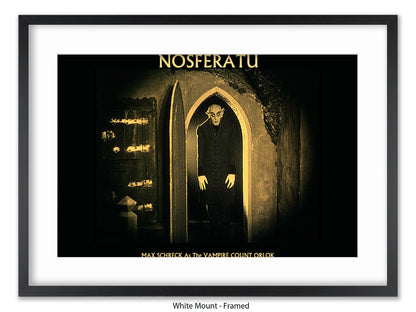 Nosferatu Poster Ð Max Schreck as Vampire Count Orlok Classic 1922 Silent Horror Film Art Print