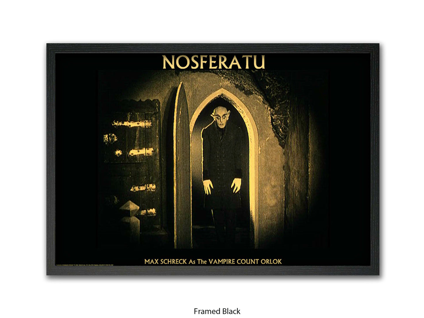 Nosferatu Poster Ð Max Schreck as Vampire Count Orlok Classic 1922 Silent Horror Film Art Print