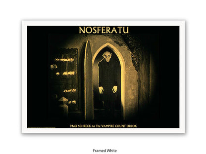 Nosferatu Poster Ð Max Schreck as Vampire Count Orlok Classic 1922 Silent Horror Film Art Print