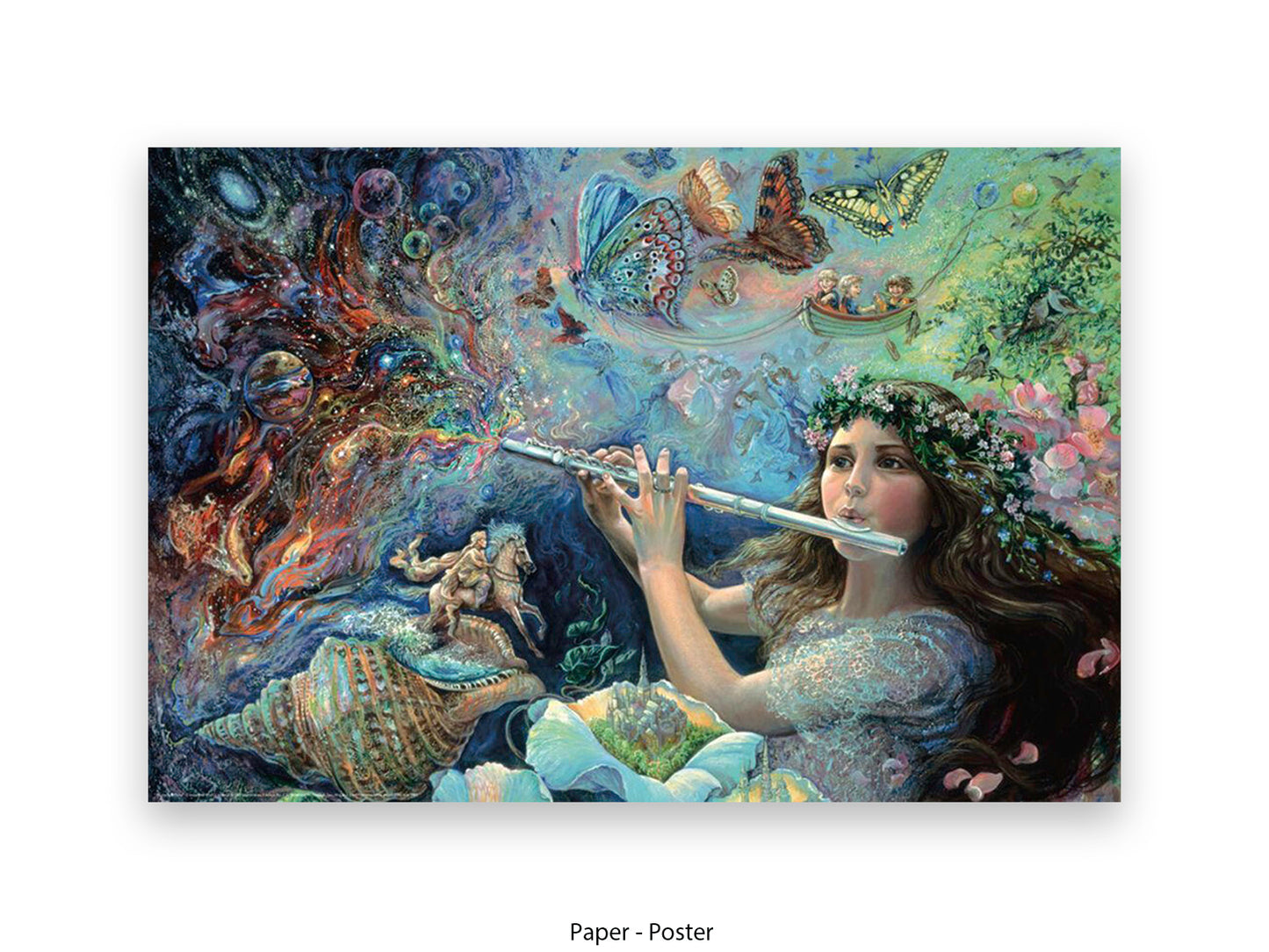 Enchanted Flute - Josephine Wall Poster