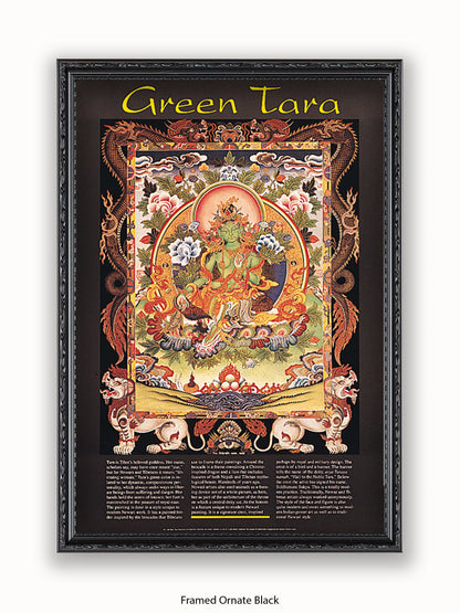 Green Tara Buddhist Meditation Poster