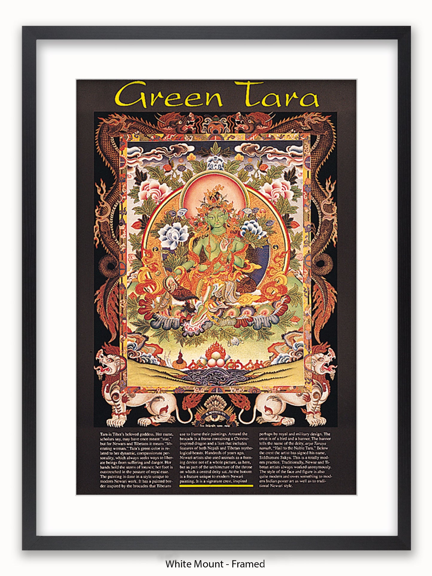 Green Tara Buddhist Meditation Poster