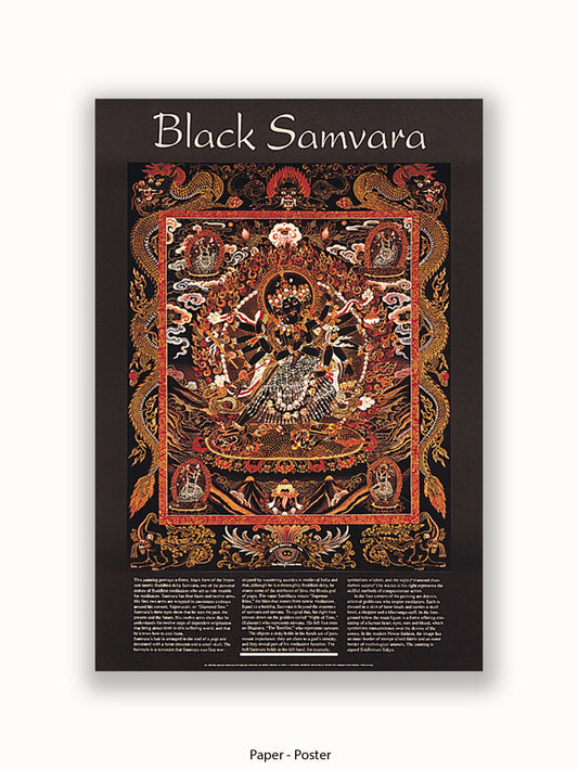 Black Samvara - Very Rare Buddhist  Meditation Poster