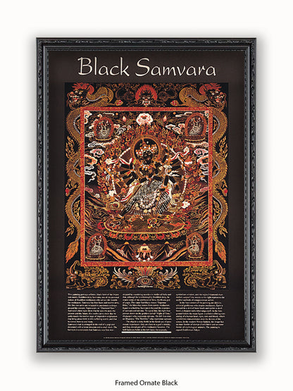 Black Samvara - Very Rare Buddhist  Meditation Poster