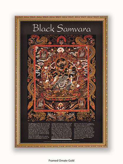 Black Samvara - Very Rare Buddhist  Meditation Poster