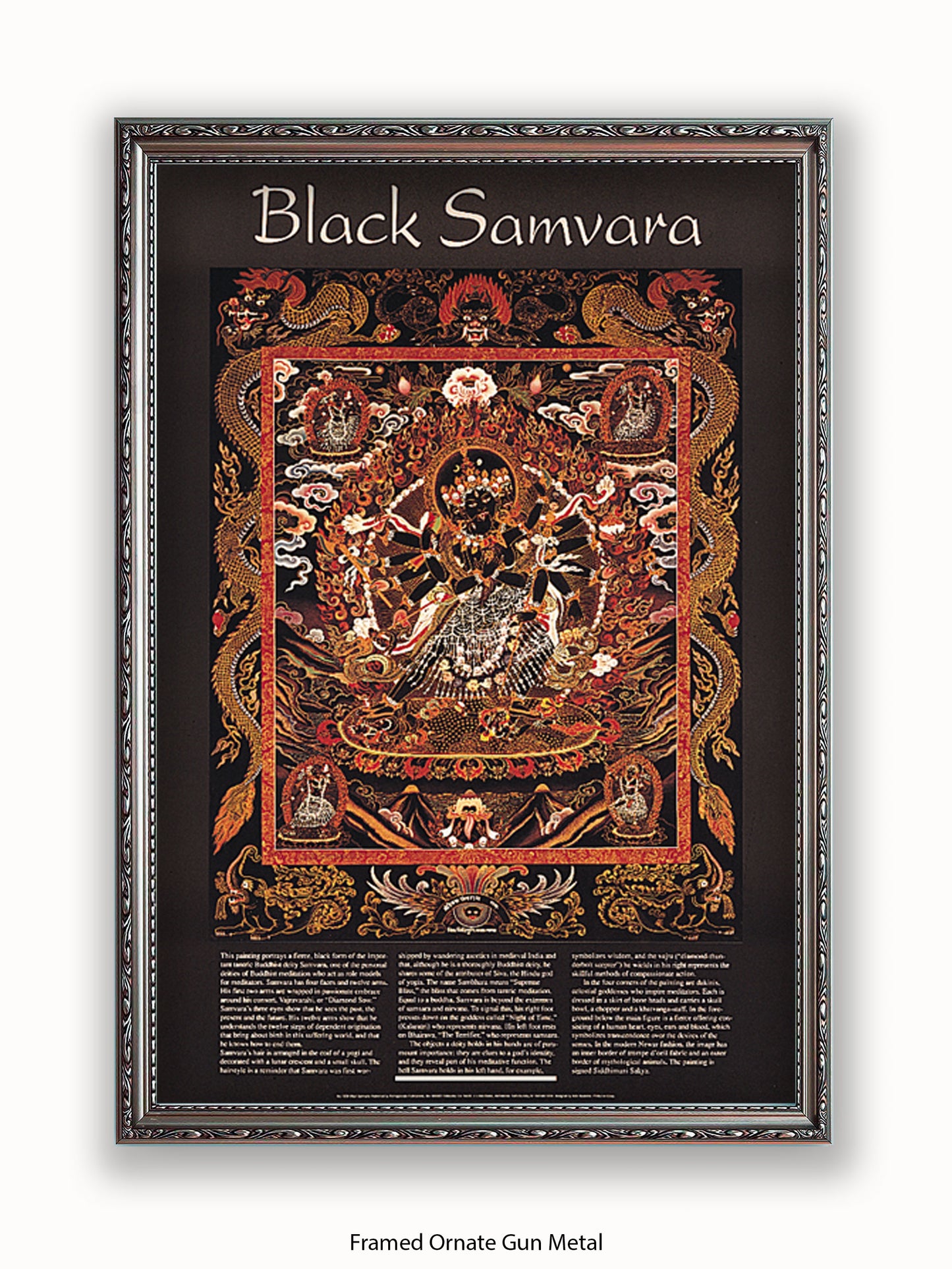 Black Samvara - Very Rare Buddhist  Meditation Poster