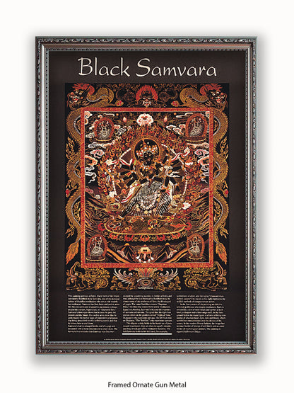Black Samvara - Very Rare Buddhist  Meditation Poster