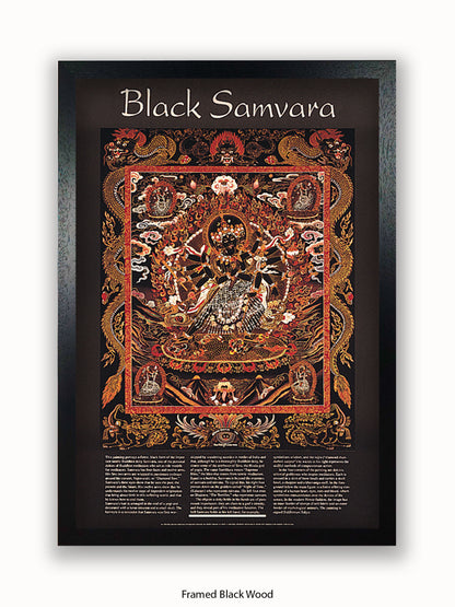 Black Samvara - Very Rare Buddhist  Meditation Poster