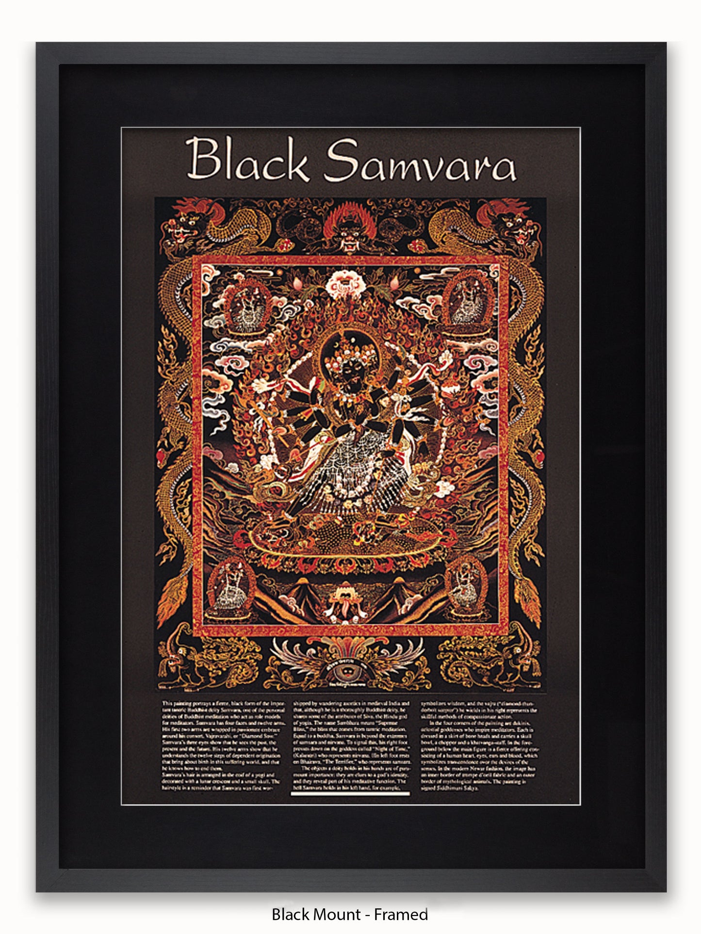 Black Samvara - Very Rare Buddhist  Meditation Poster