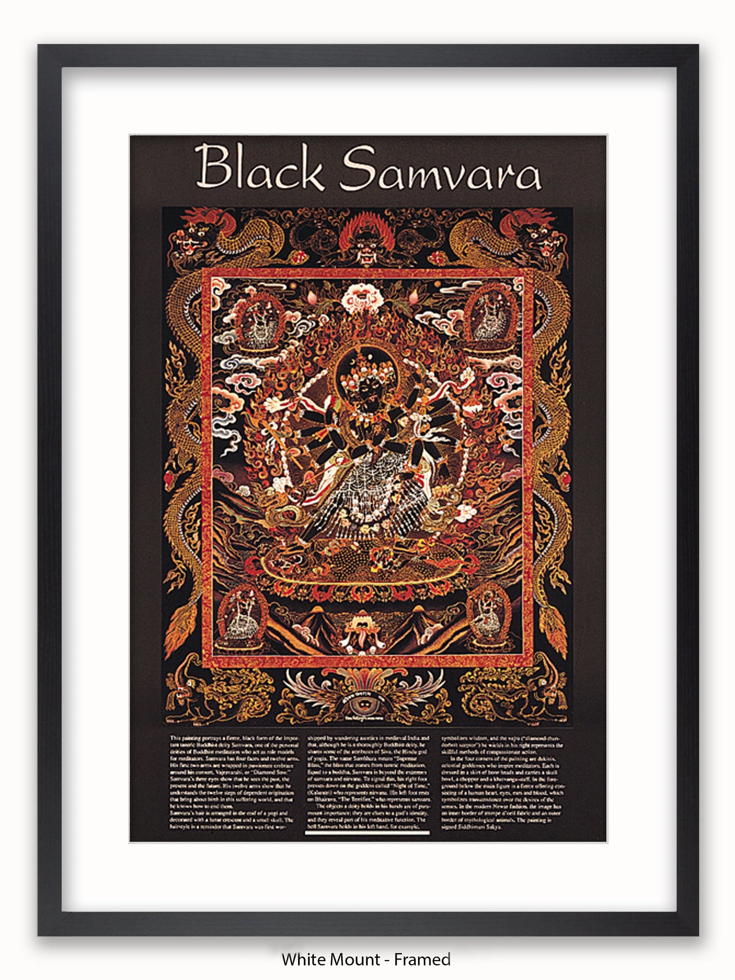 Black Samvara - Very Rare Buddhist  Meditation Poster