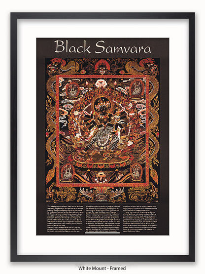 Black Samvara - Very Rare Buddhist  Meditation Poster
