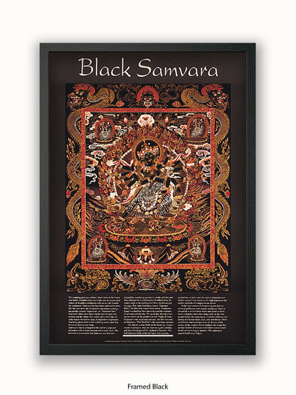 Black Samvara - Very Rare Buddhist  Meditation Poster