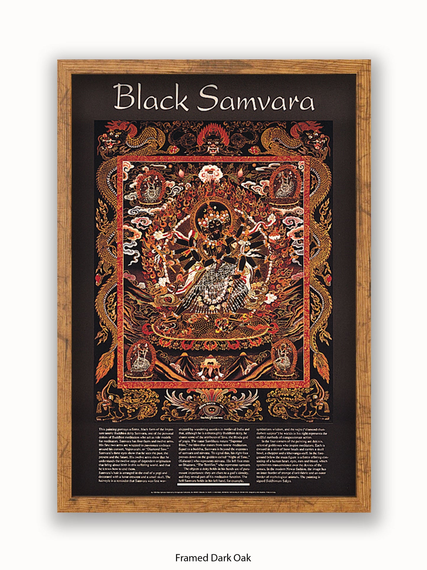 Black Samvara - Very Rare Buddhist  Meditation Poster