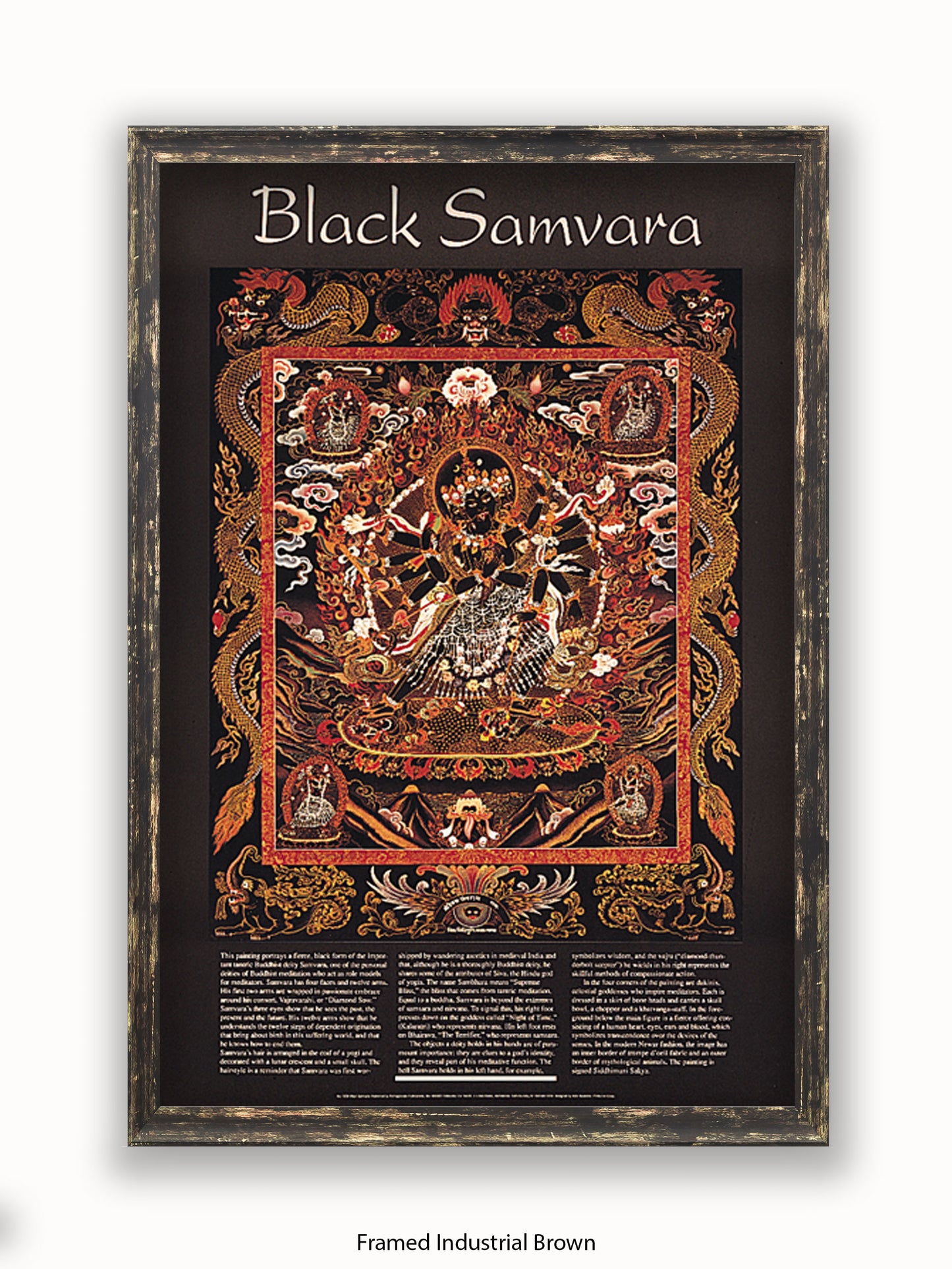 Black Samvara - Very Rare Buddhist  Meditation Poster