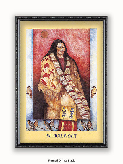 Native American Indian Patricia Wyatt Grey Hawk Dreamer Poster