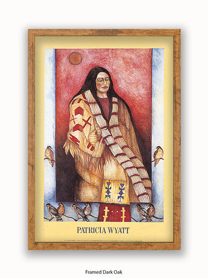 Native American Indian Patricia Wyatt Grey Hawk Dreamer Poster