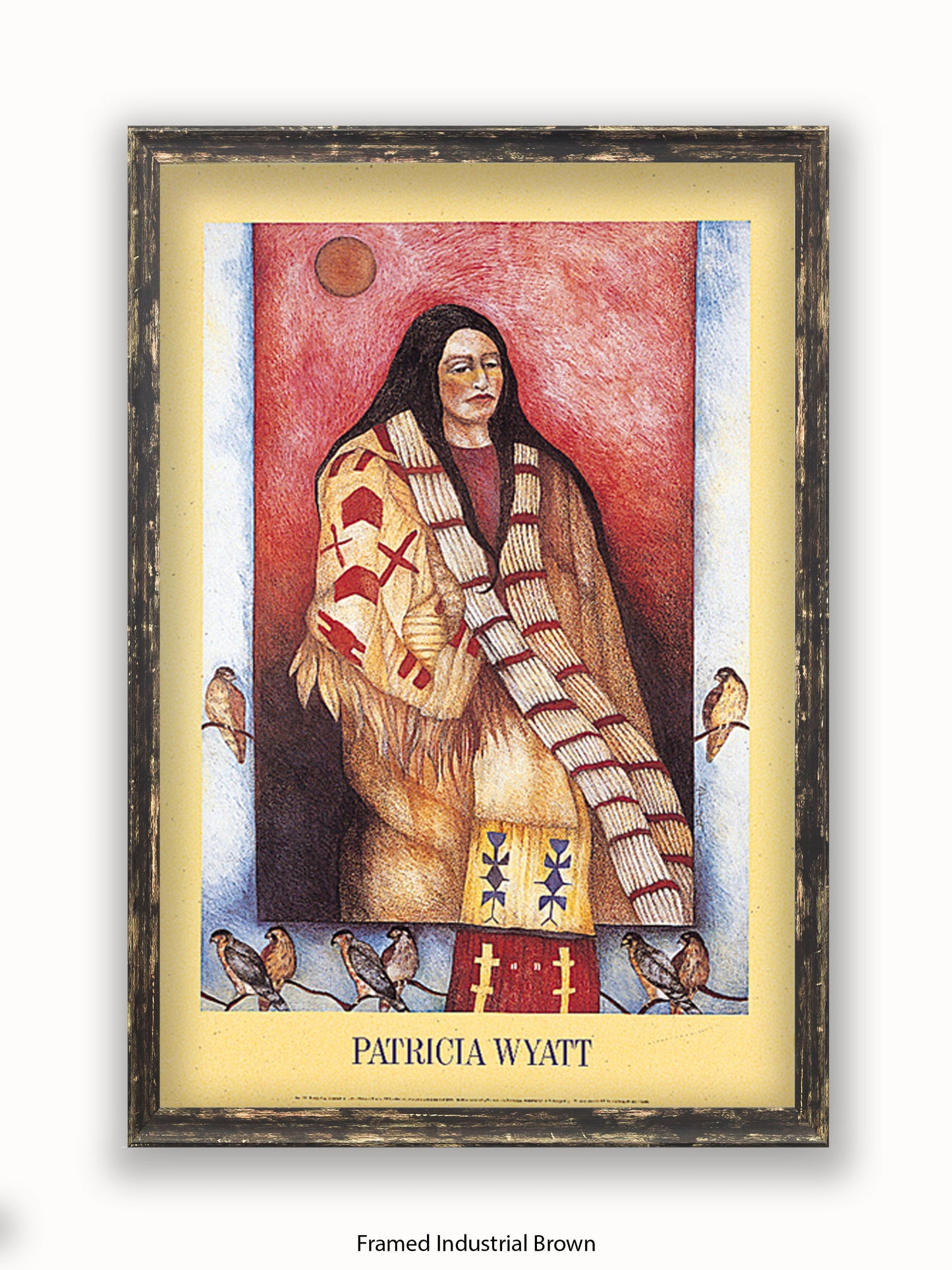 Native American Indian Patricia Wyatt Grey Hawk Dreamer Poster