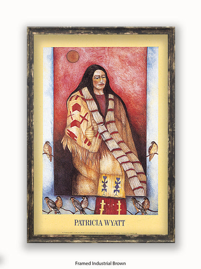 Native American Indian Patricia Wyatt Grey Hawk Dreamer Poster