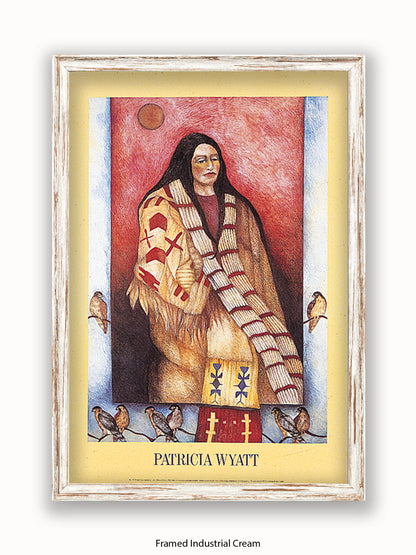 Native American Indian Patricia Wyatt Grey Hawk Dreamer Poster