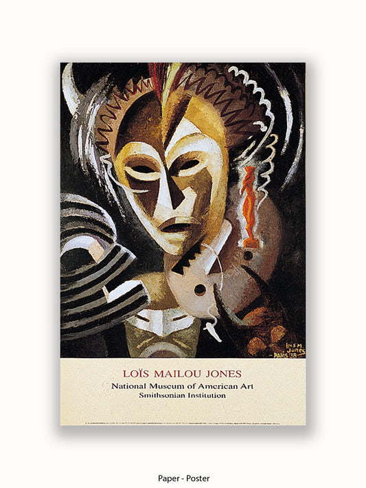 Lois Mailou Jones Les Fetiches African Mask Poster
