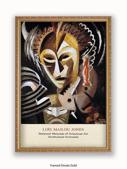 Lois Mailou Jones Les Fetiches African Mask Poster
